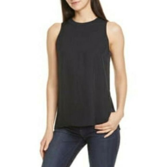 Vince Crew Neck Triacetate Black Top, Size XS - Picture 2 of 10